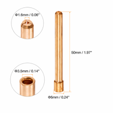 WP-17/18/26 TIG COLLET C QUALITY BRASS 1.6MM 5G